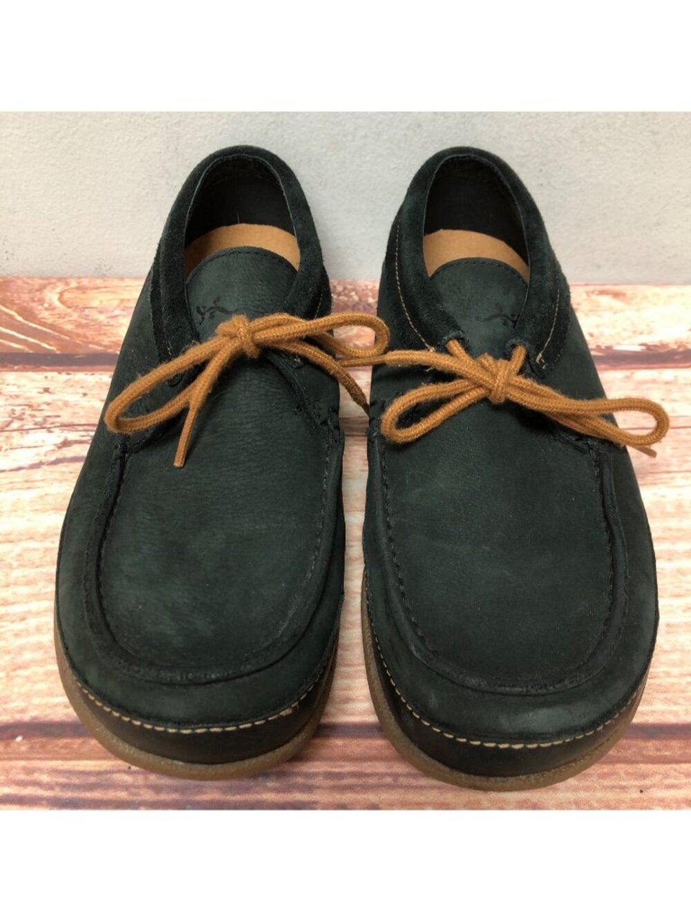 Chaco Womens 7 Pineland Moc Black Leather Lace Up Loafer Shoes